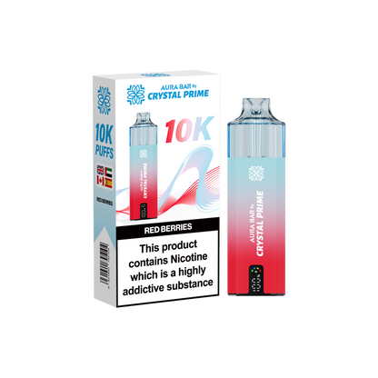Crystal Prime Aura Bar 10K Prefilled Vape Kit - Red Berries image