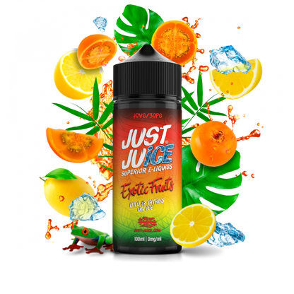 Just Juice 100ml E-Liquid Shortfill | Exotic | On Ice | Fusion Range  70/30 VG/PG - Lulo &amp; Citrus ON ICE image