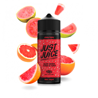 Just Juice 100ml E-Liquid Shortfill | Exotic | On Ice | Fusion Range  70/30 VG/PG - Blood Orange Citrus &amp; Guava image