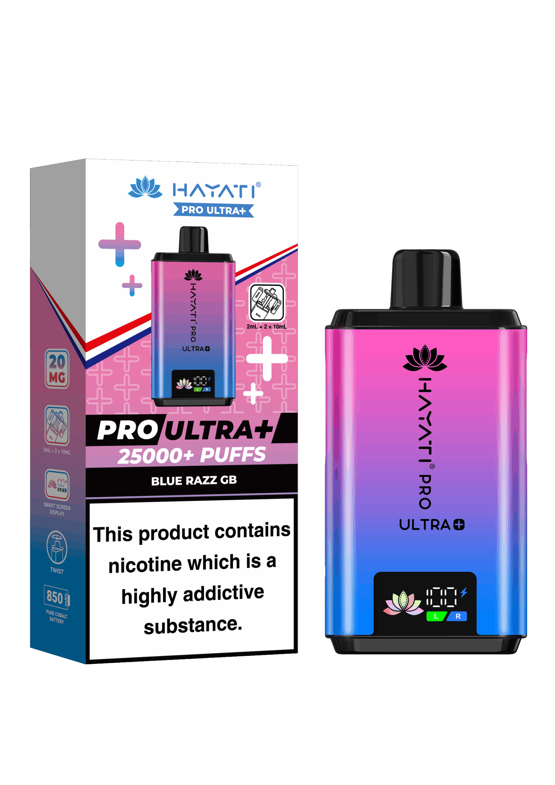 Hayati Pro Ultra Plus 25K Prefilled Vape Kit - Blue Razz GB image