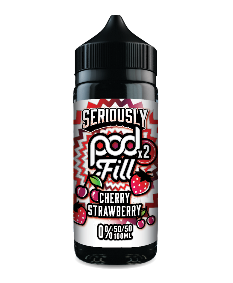 Seriously Pod Fill X2 by Doozy 100ml 50/50 E-Liquid Shortfill - Cherry Strawberry image
