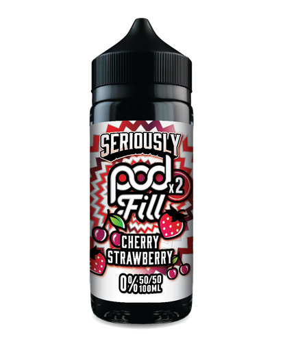 Seriously Pod Fill X2 by Doozy 100ml 50/50 E-Liquid Shortfill - Cherry Strawberry image