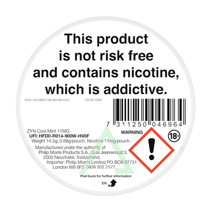 ZYN Nicotine Pouch REGULAR 11mg image 2