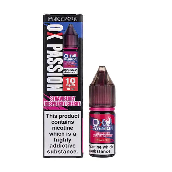 OXVA OX Passion Nic Salts 10ml - 10MG - Strawberry Raspberry Cherry image