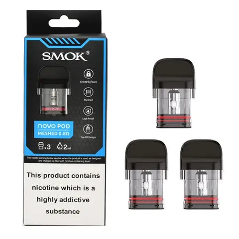 Smok Novo Replacement Pods | 0.8 Ohm | 3pcs/pack image 0