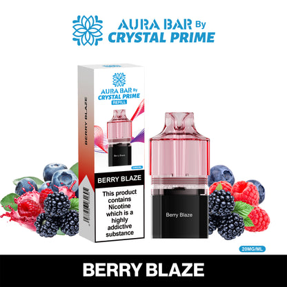 Crystal Prime Aura Bar 10K Prefilled Pods - Berry Blaze image