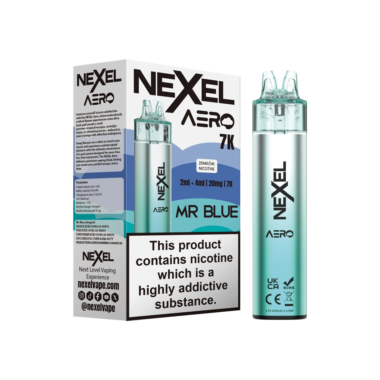 Nexel Aero 7K Prefilled Pod Kit Nexel