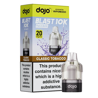 Vaporesso Dojo Blast 10K Prefilled Pod + 10ml Refill Container - Classic Tobacco image