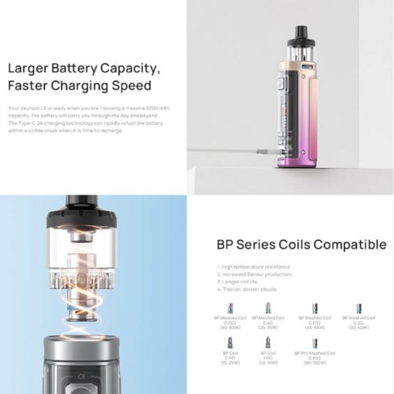 Aspire Veynom LX Pod Kit 100W 3200mAh image 6