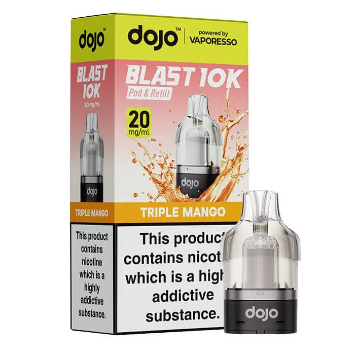 Vaporesso Dojo Blast 10K Prefilled Pod + 10ml Refill Container - Triple Mango image
