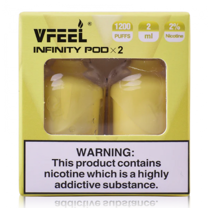 VFEEL Infinity 1007 Prefilled Pods | 20mg 2-pods/pack £3.99 - Banana Ice image