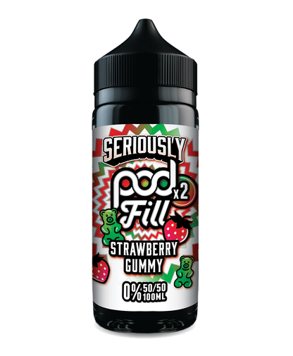 Seriously Pod Fill X2 by Doozy 100ml 50/50 E-Liquid Shortfill - Strawberry Gummy image