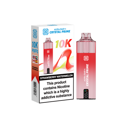 Crystal Prime Aura Bar 10K Prefilled Vape Kit - Strawberry Watermelon image