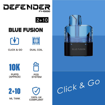 Defender F1-10000 Prefilled Pod - Blue Fusion image