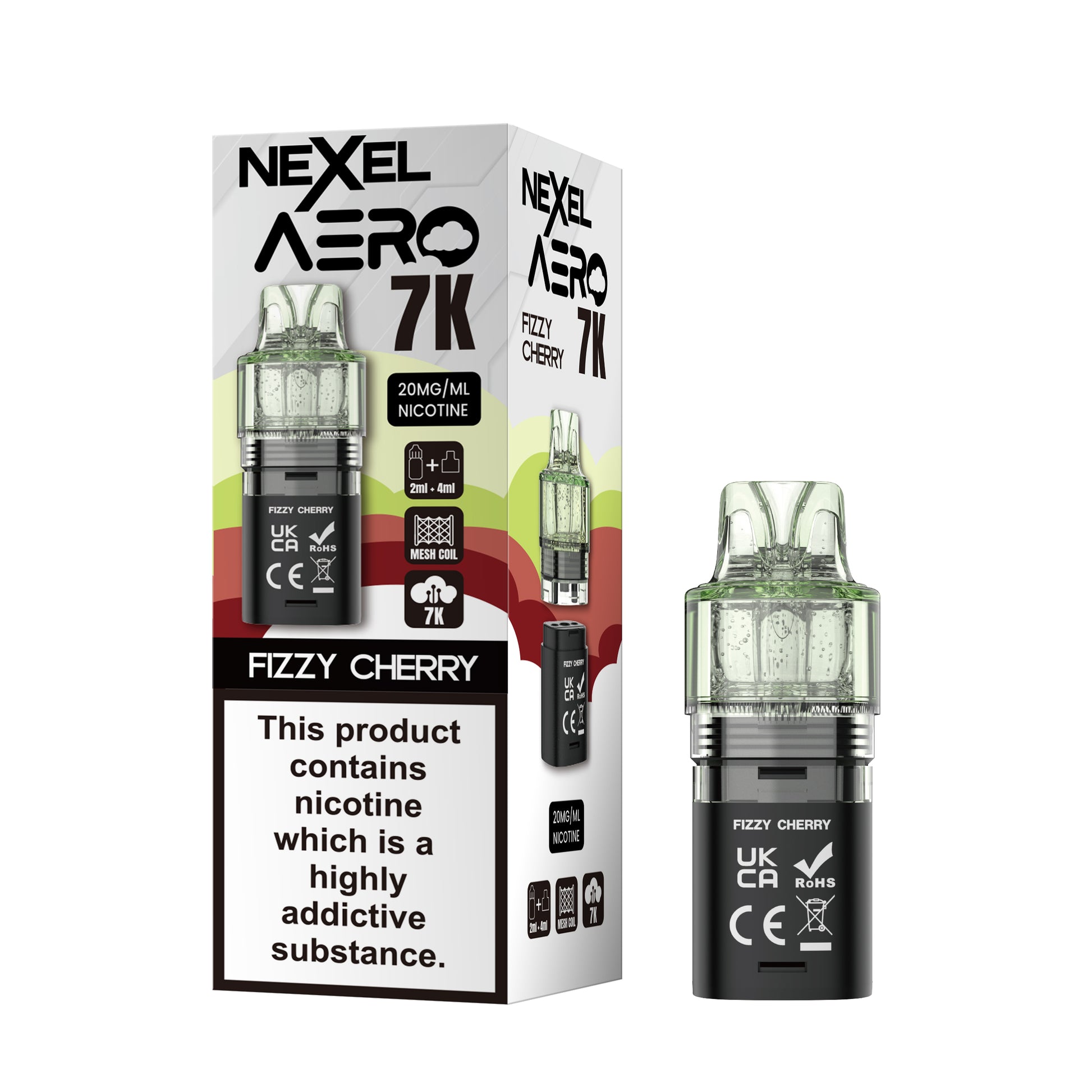 Nexel Aero 7000 Replacement Prefilled Pod - Fizzy Cherry image