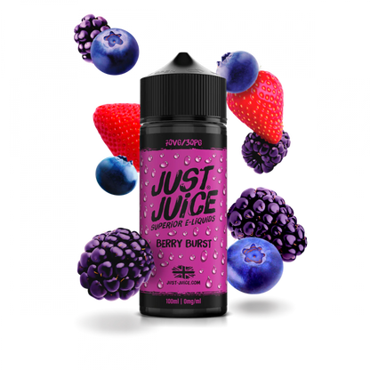 Just Juice 100ml E-Liquid Shortfill | Exotic | On Ice | Fusion Range  70/30 VG/PG - Berry Burst image