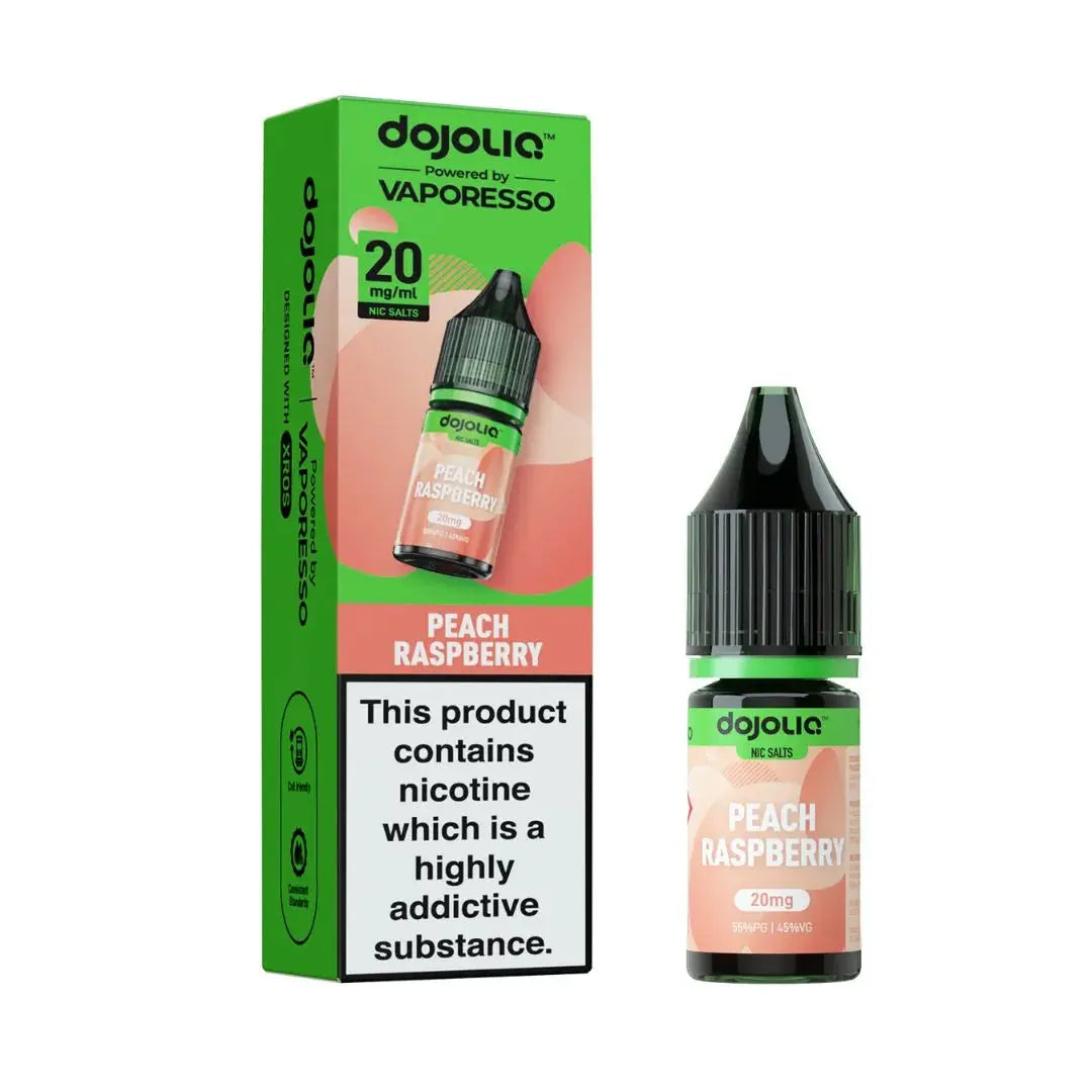 DojoLiq Peach Raspberry Nic Salt 20mg 10ml fruit vape juice