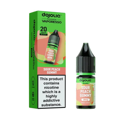 DojoLiq Sour Peach Gummy Nic Salt 20mg 10ml candy vape juice