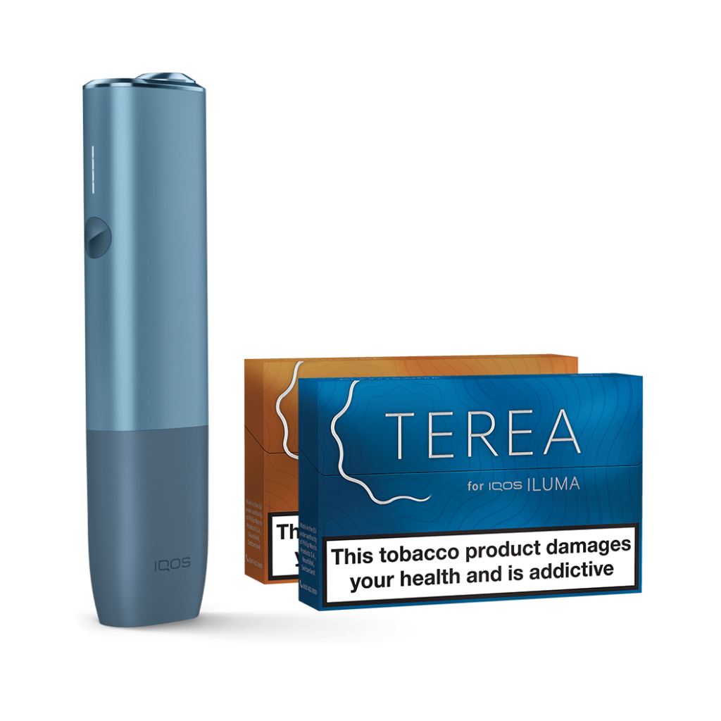 IQOS ILUMA ONE Starter Kit | Azure Blue | Free (2 Pack) of TEREA Sticks image 0