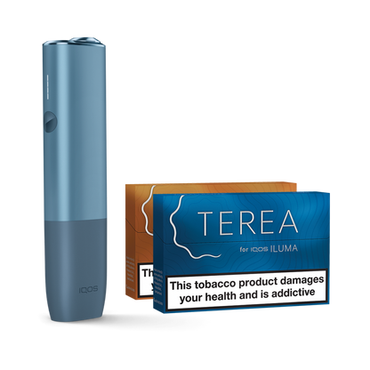 IQOS ILUMA ONE Starter Kit | Azure Blue | Free (2 Pack) of TEREA Sticks image 0