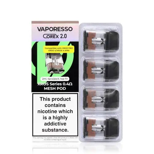 Vaporesso XROS COREX 2.0 Replacement Pods 4pcs/pack - 0.4 Ohm image