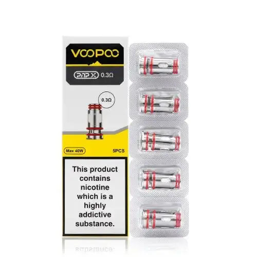 Voopoo PnP-X Series Replacement Coils | 5 Pcs/Pack - 0.3ohm RDL-MTL image