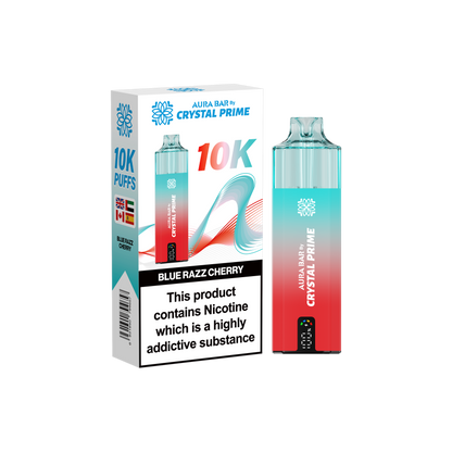 Crystal Prime Aura Bar 10K Prefilled Vape Kit - Blue Razz Cherry image