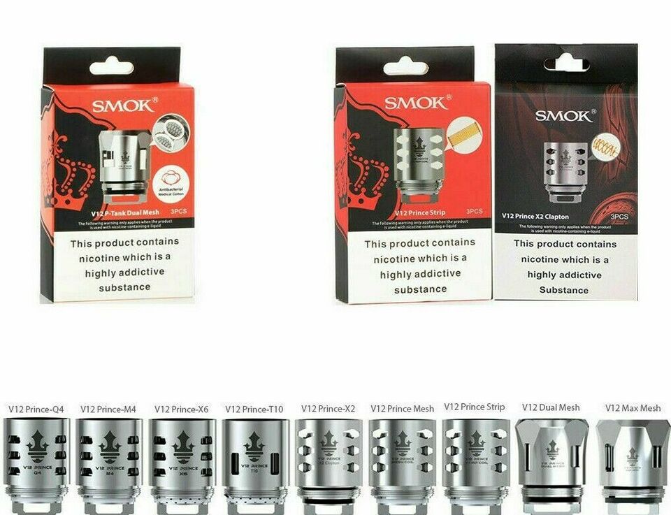 SMOK TFV12 Prince (V12 P-Tank) Replacement Coils 3pcs/pack image 1