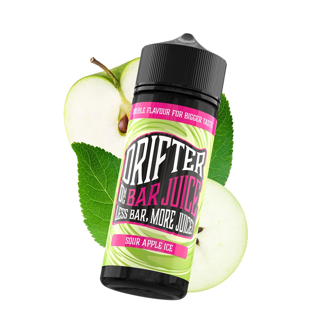 Drifter Bar Juice 100ml E-Liquid Shortfill 50/50 VG/PG - Sour Apple Ice image