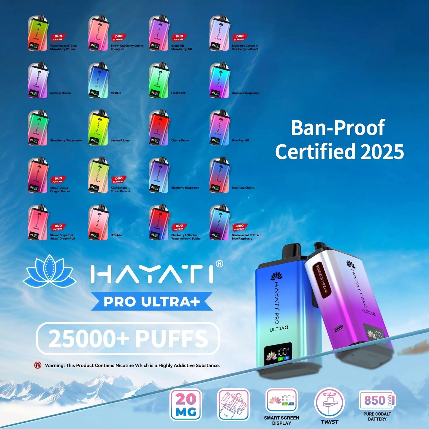 Hayati Pro Ultra Plus 25K Prefilled Vape Kit Hayati