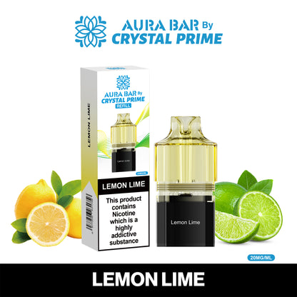 Crystal Prime Aura Bar 10K Prefilled Pods - Lemon Lime image