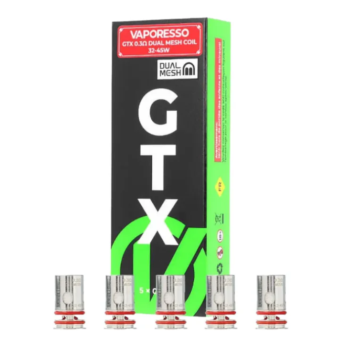 Vaporesso GTX Dual Mesh Coils 5-Pack - 0.3 Ohm image