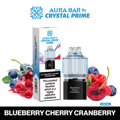 Crystal Prime Aura Bar 10K Prefilled Pods - Blueberry Cherry Cranberry image