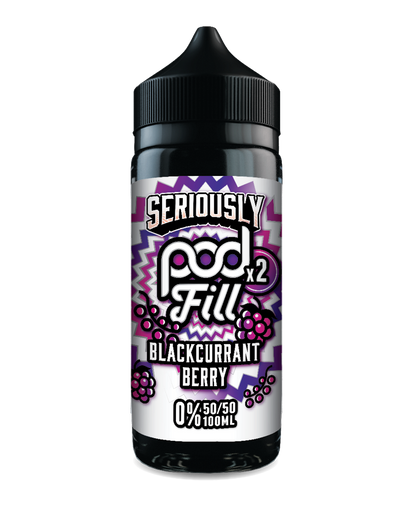 Seriously Pod Fill X2 by Doozy 100ml 50/50 E-Liquid Shortfill - Blackcurrant Berry image