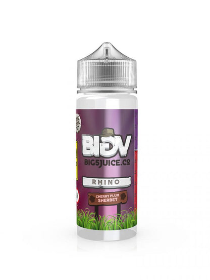 BIG 5 Vape Juice 100ml Shortfill 70/30 VG/PG - Rhino - Cherry Lum Sherbet image