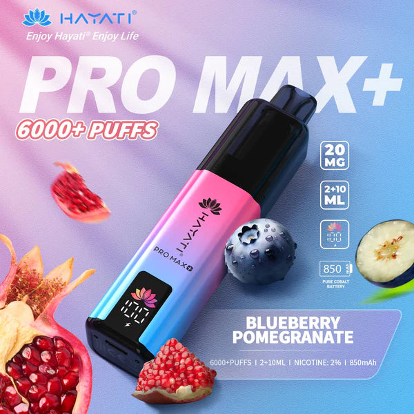 Hayati Pro Max+ 6000 Puff Pod Kit - Blueberry Pomegranate image