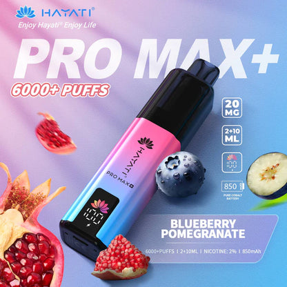 Hayati Pro Max+ 6000 Puff Pod Kit - Blueberry Pomegranate image