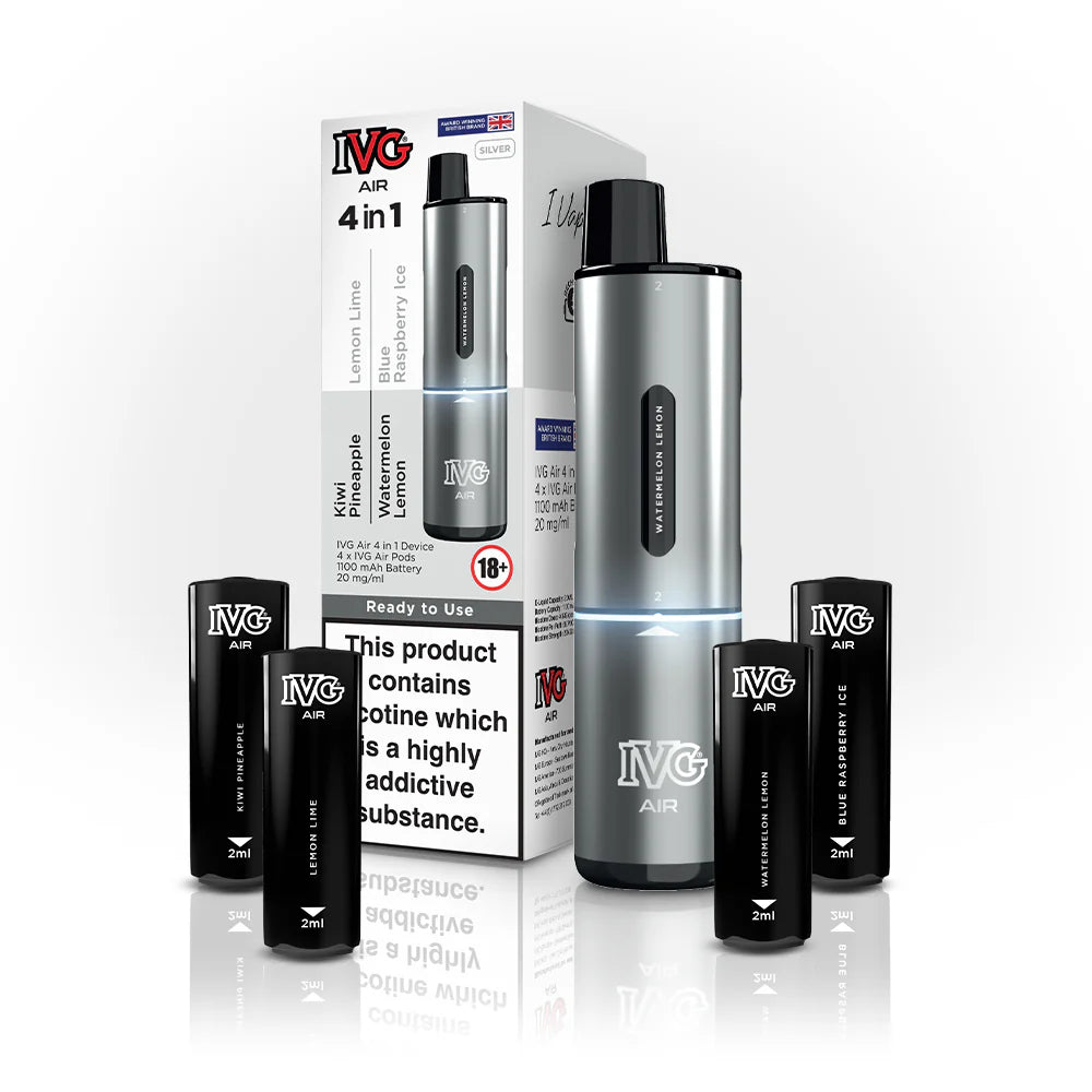 IVG Air 4-in-1 2400 Puffs Vape Pod Kit - Silver Edition image