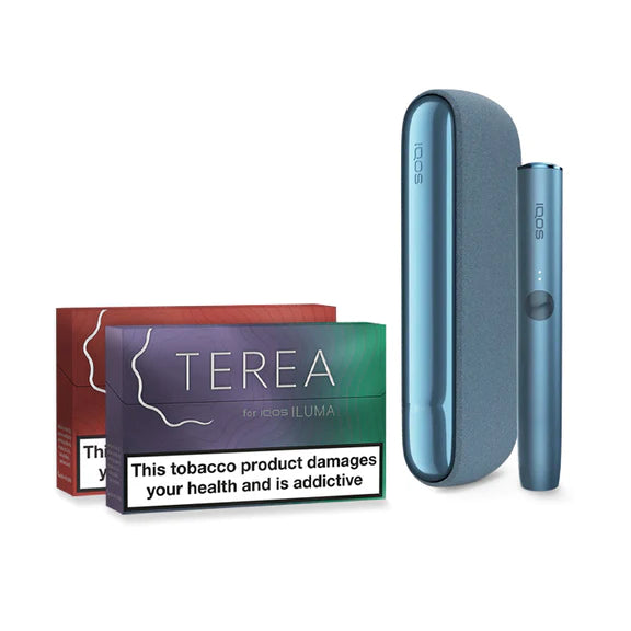 IQOS ILUMA Starter Kit | Free (2 Pack) of TEREA Sticks - Azure Blue image