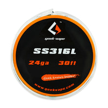 GeekVape Atomizer DIY Tape Wire (SS316L) 30ft SS316 24GA image 0
