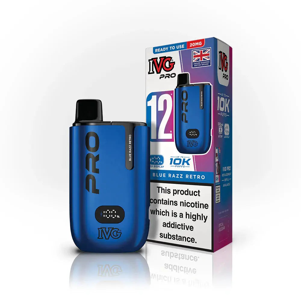 IVG Pro 10K Pod Vape Kit 20mg Blue Razz Retro