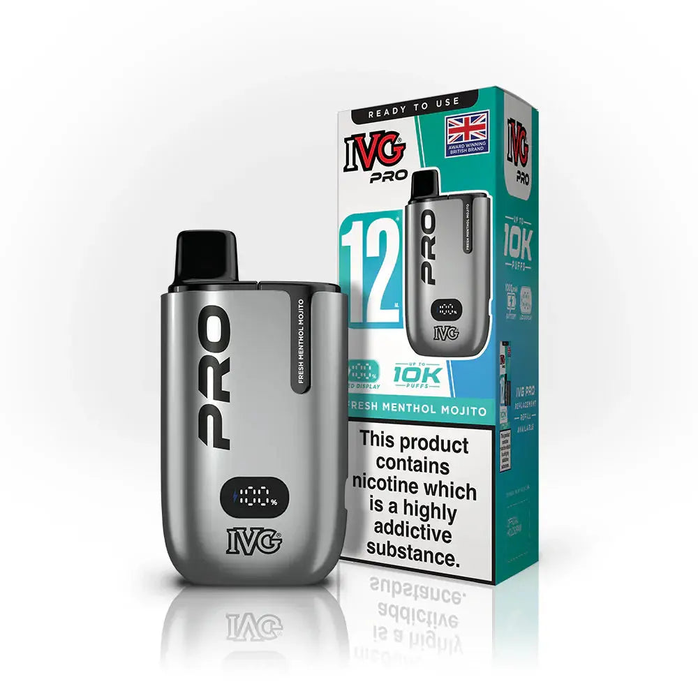 IVG Pro 10K Pod Vape Kit 20mg Fresh Menthol Mojito