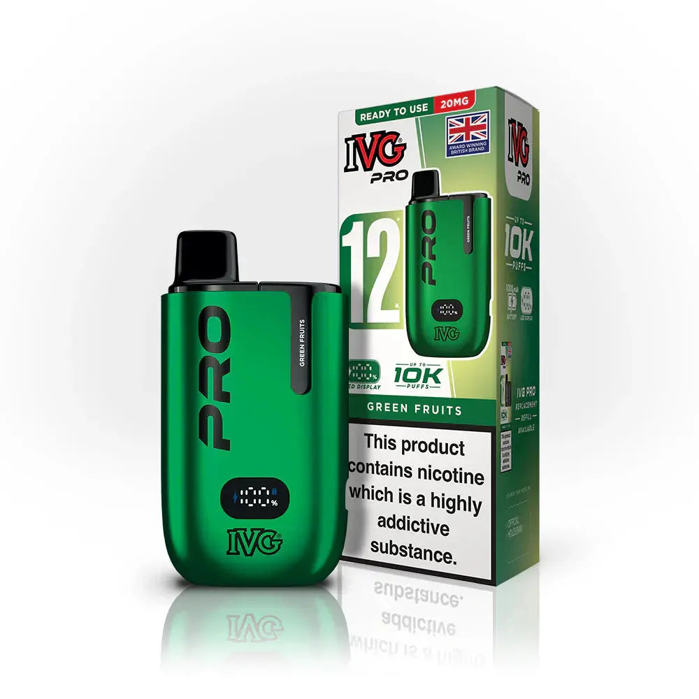 IVG Pro 10K Pod Vape Kit 20mg Green Fruits