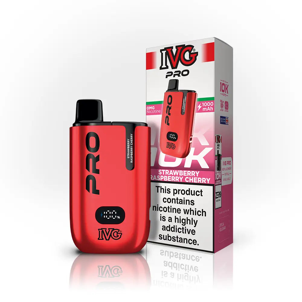 IVG Pro 12 Kit 0mg Strawberry Raspberry Cherry nicotine free pod vape