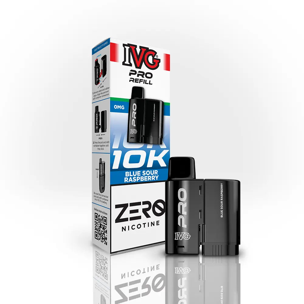 IVG Pro 12 Refill Pods 0mg | Zero Nicotine | 2ml + 10ml | 10,000 Puffs
