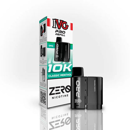 IVG Pro 12 Refill Pods 0mg Classic Menthol zero nicotine pod refill
