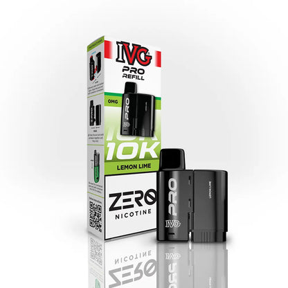 IVG Pro 12 Refill Pods 0mg Lemon Lime 10K zero nicotine pod refill
