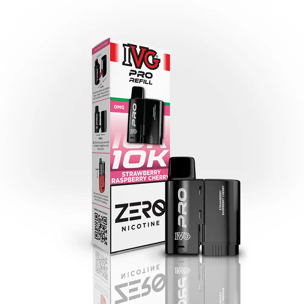 IVG Pro 12 Refill Pods 0mg Strawberry Raspberry Cherry zero nicotine pod refill