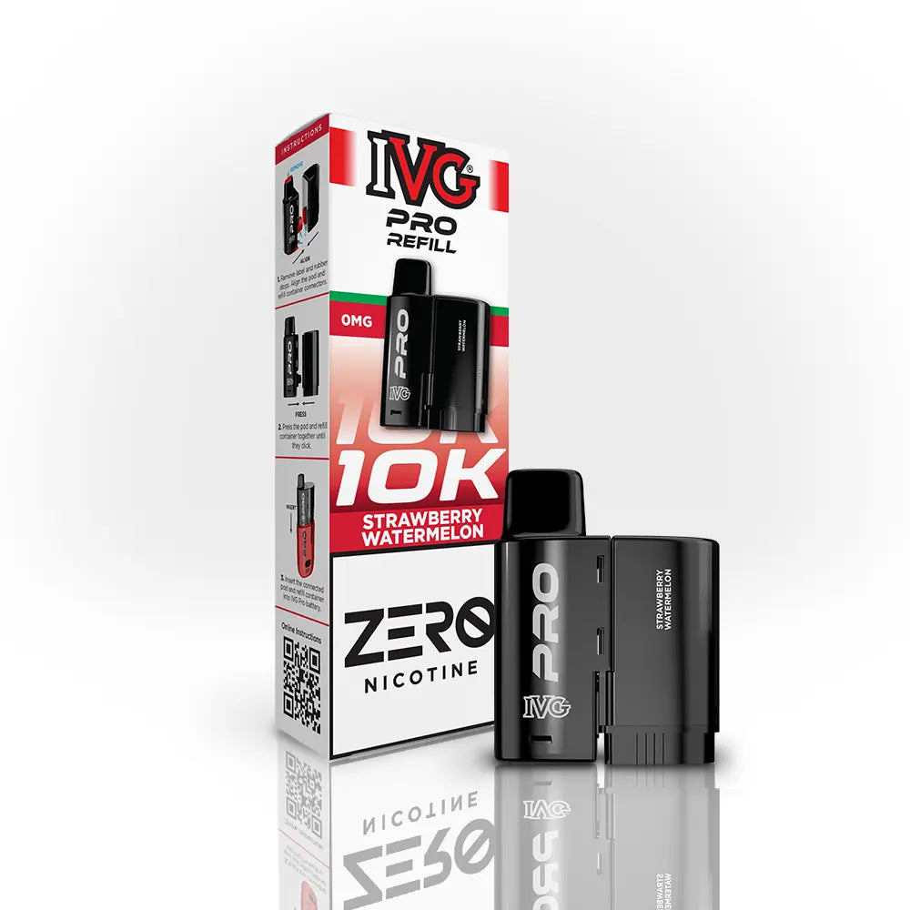 IVG Pro 12 Refill Pods 0mg | Zero Nicotine | 2ml + 10ml | 10,000 Puffs