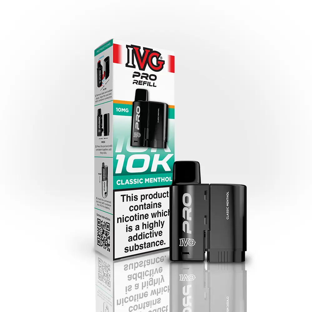 IVG Pro 12 Refill Pods 10mg Classic Menthol prefilled pod refill